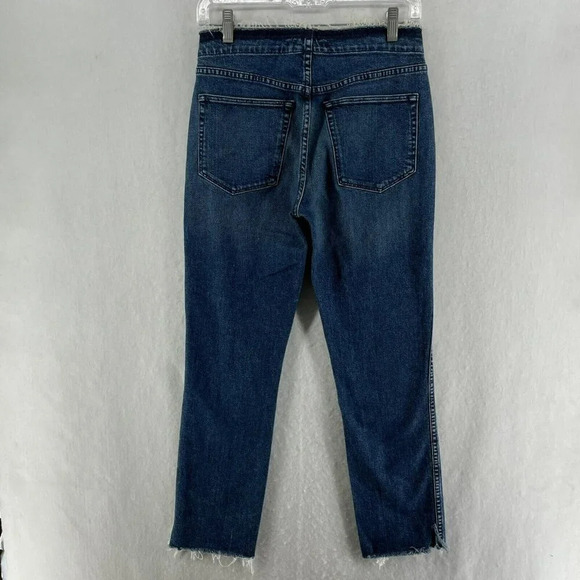 3x1 NYC Women’s Jeans 27 Blue Medium Wash Ankle Fringed Waist High Rise Skinny - Picture 3 of 11